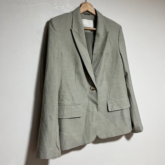 Oak + Fort Light Gray Single-Button Blazer - XS - Picture 4 of 8